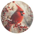 thumbnail image 1 of Ryvnso Cardinal on Berry Tree Round Plate Mats Dining Table Placemat 1 Piece for Holiday Decoration, 1 of 7