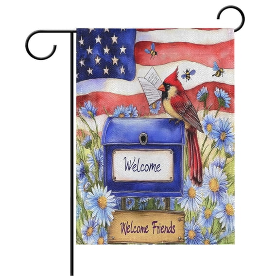 Ryvnso Cardinal on Mailbox Garden Flag 12x18 Inch Double Sided Seasonal Yard Decoration