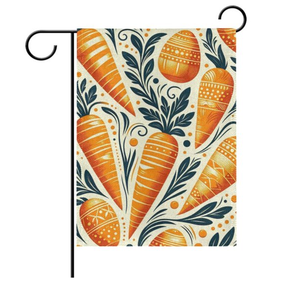 Ryvnso Carrots Garden Flag 12x18 Inch Double Sided Seasonal Yard Decoration
