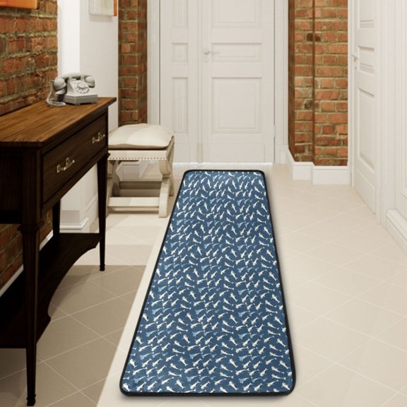 Ryvnso Carton Whales Hallway Runner Rugs Floor Carpet Non Slip Entryway Mat 2' x 6'