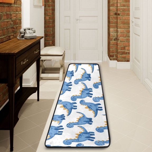 Ryvnso Cartoon Dinosaurs Hallway Runner Rugs Floor Carpet Non Slip Entryway Mat 2' x 6'