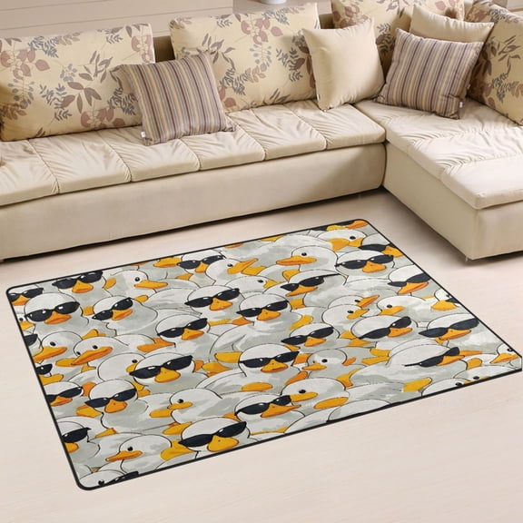Ryvnso Cartoon Ducks Area Floor Mat Non-Slip Carpet Soft Rugs Doormats 31" x 20"