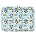 thumbnail image 1 of Ryvnso Cartoon Pandas Skating Dish Drying Mat for Kitchen Countertop 18x24 Large Dish Pad Drainer Rack Dish Sink Mats, 1 of 7