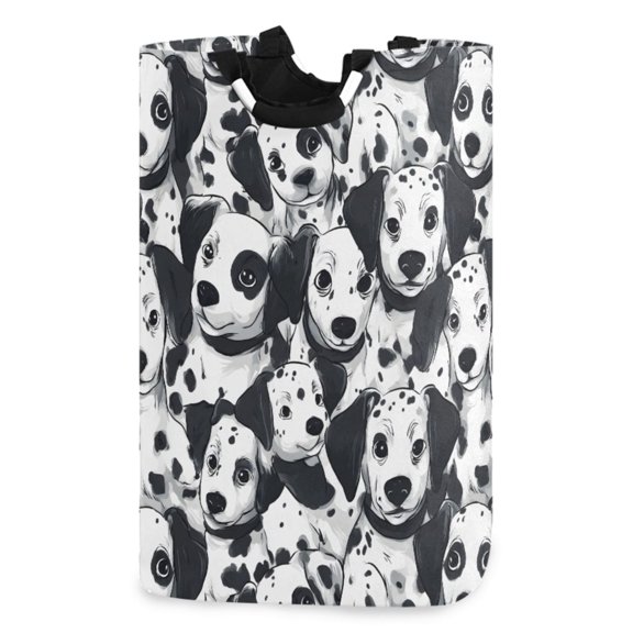 Ryvnso Cartoon Puppy Dogs Pattern Large Storage Basket with Handles Collapsible Organizer Bin Laundry Hamper