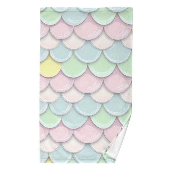 Ryvnso Cartoon Scale Pattern Pattern Cotton Hand Towel Absorbent Face Bath Towels for Beach Pool Sports