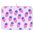 thumbnail image 1 of Ryvnso Cartoon Strawberry Pattern Dish Drying Mat for Kitchen Countertop 16x18 Small Dish Pad Drainer Rack Dish Sink Mats, 1 of 7