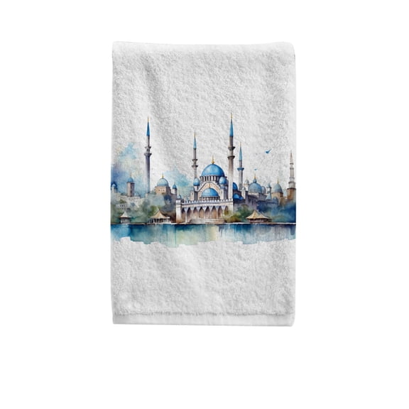 Ryvnso Castle Magic Hand Towels for Bathroom Cotton Face Towel Decorative 15.5x29.5 inch