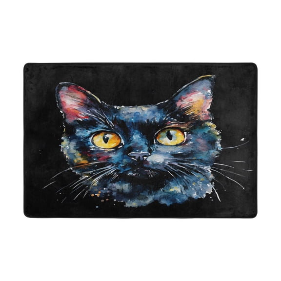 Ryvnso Cat Art Print Area Floor Mats Large Nursery Rugs Non-Slip Carpets Doormat 36" x 24"