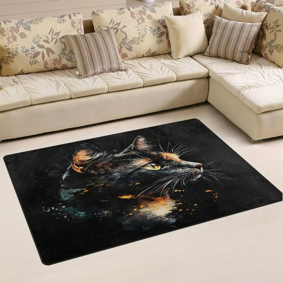 Ryvnso Cat Pattern Area Floor Mat Non-Slip Carpet Soft Rugs Doormats 31" x 20"