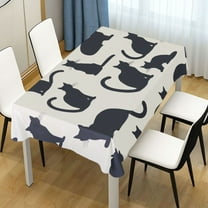 Ryvnso Cat Pattern Rectangle Table Cloth Tablecover Dinning Tablecloth 54"x72"