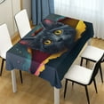 thumbnail image 1 of Ryvnso Cat Through The Wall Rectangle Table Cloth Tablecover Dinning Tablecloth 54"x72", 1 of 8