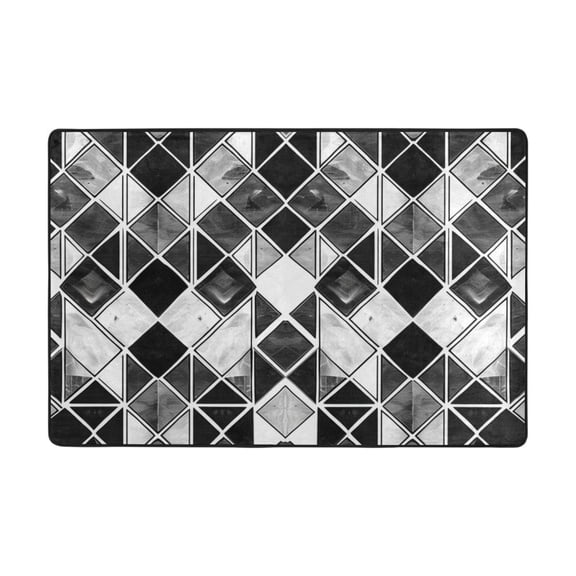 Ryvnso Checkered Grid Plaid Pattern Area Floor Mats Large Nursery Rugs Non-Slip Carpets Doormat 36" x 24"