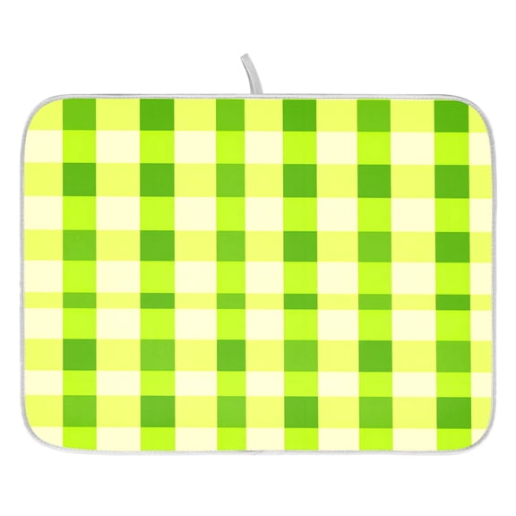 Ryvnso Checkered Grid-t1 Dish Drying Mat for Kitchen Countertop 16x18 Small Dish Pad Drainer Rack Dish Sink Mats