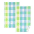 thumbnail image 1 of Ryvnso Checkered Grid-t5 Cotton Hand Towels Sets Face Towel 2 PCs Bathroom Decorative, 1 of 7