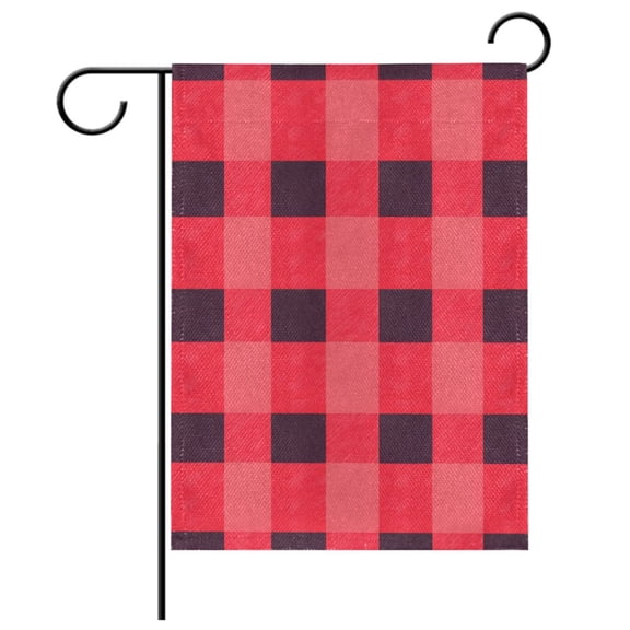 Ryvnso Checkered Pattern Garden Flag 28x40 Inch Double Sided Seasonal Yard Decoration