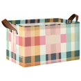 thumbnail image 1 of Ryvnso Checkered Pattern Grid Storage Bins Large Basket Foldable Cube Toys Organizer with Handles 1 PC, 1 of 7