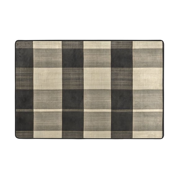 Ryvnso Checkered Pattern-e5 Area Floor Mats Large Nursery Rugs Non-Slip Carpets Doormat 36" x 24"
