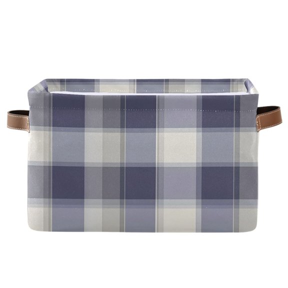 Ryvnso Checkered Plaid-a3 Storage Basket Large Bin Foldable Boxes Toys Organizer 14.2x10.2x8.3in 1 PC