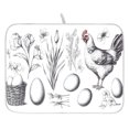 thumbnail image 1 of Ryvnso Chicken Eggs Dish Drying Mat for Kitchen Countertop 16x18 Small Dish Pad Drainer Rack Dish Sink Mats, 1 of 7