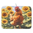 thumbnail image 1 of Ryvnso Chicken Sunflower Dish Drying Mat for Kitchen Countertop 18x24 Large Dish Pad Drainer Rack Dish Sink Mats, 1 of 7