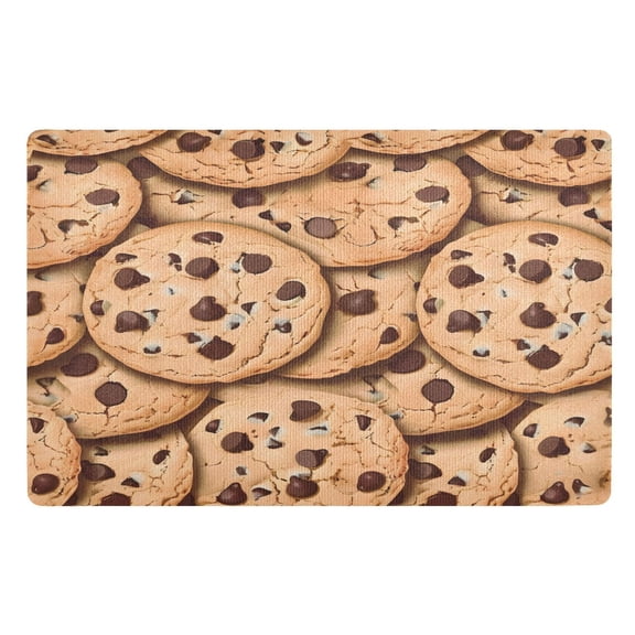 Ryvnso Chocolate Cookies Door Mats Outdoor Indoor Entrance Low Profile Floor Rugs 32"x20" Carpet