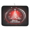 thumbnail image 1 of Ryvnso Christmas Background Dish Drying Mat for Kitchen Countertop 16x18 Small Dish Pad Drainer Rack Dish Sink Mats, 1 of 7