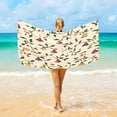 thumbnail image 1 of Ryvnso Christmas Bells Flowers Oversized Beach Towel Microfiber Bath Blankets Swimming Fitness 37" x 74", 1 of 5