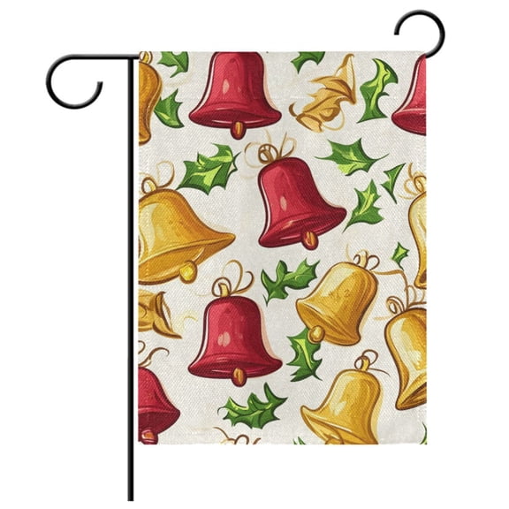 Ryvnso Christmas Bells Garden Flag 12x18 Inch Double Sided Seasonal Yard Decoration