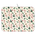 thumbnail image 1 of Ryvnso Christmas Candy Fir Berry Dish Drying Mat for Kitchen Countertop 16x18 Small Dish Pad Drainer Rack Dish Sink Mats, 1 of 7