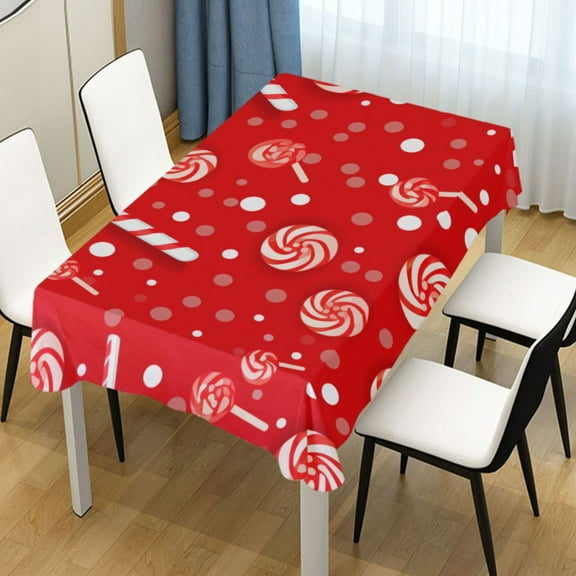 Ryvnso Christmas Candy Rectangle Table Cloth Tablecover Dinning Tablecloth 54"x72"
