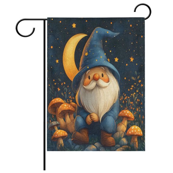 Ryvnso Christmas Gnome Mushroom Garden Flag 12x18 Inch Double Sided Seasonal Yard Decoration