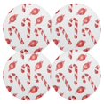 thumbnail image 1 of Ryvnso Christmas Multi Candy Round Plate Mats Dining Table Placemat Set of 4 for Holiday Decoration, 1 of 7