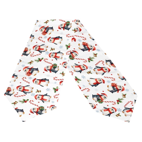 Ryvnso Christmas Penguins Table Runner Tablecloth Home Decoration 13 x 70 inches
