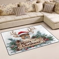 thumbnail image 1 of Ryvnso Christmas Reindeer Area Floor Mat Non-Slip Carpet Soft Rugs Doormats 31" x 20", 1 of 7
