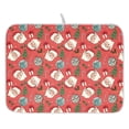 thumbnail image 1 of Ryvnso Christmas Retro Disco Magical Dish Drying Mat for Kitchen Countertop 16x18 Small Dish Pad Drainer Rack Dish Sink Mats, 1 of 7