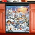 thumbnail image 1 of Ryvnso Christmas Snowman Cardinals Birds Dishwasher Magnetic Refrigerator Magnet Cover Kitchen Home Decorative 23"x26", 1 of 6