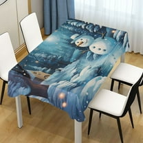 Ryvnso Christmas Snowman Rectangle Table Cloth Tablecover Dinning Tablecloth 54"x72"