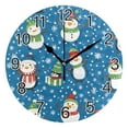 thumbnail image 1 of Ryvnso Christmas Snowman Wall Clock Non Ticking Silent Kitchen Clock Battery Operated Clocks 10 inch, 1 of 7