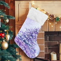 Ryvnso Christmas Stockings A Beautiful Christmas Tree 17.7" Large Stocking Decoration 1 Pack