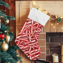 Ryvnso Christmas Stockings Candy Christmas 17.7" Large Stocking Decoration 1 Pack