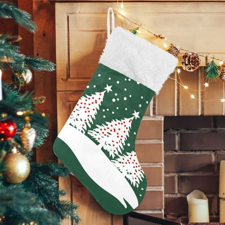 Ryvnso Christmas Stockings Christmas-1 Tree 17.7" Large Stocking Decoration 1 Pack