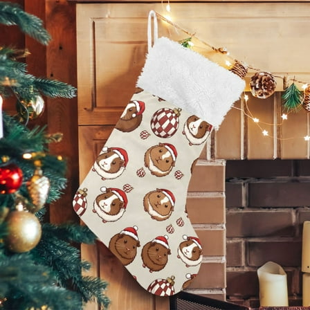 Ryvnso Christmas Stockings Christmas Capybara 17.7" Large Stocking Decoration 1 Pack