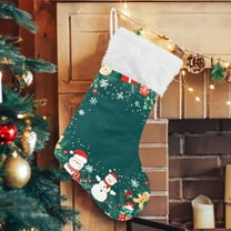 Ryvnso Christmas Stockings Christmas Snowman 17.7" Large Stocking Decoration 1 Pack
