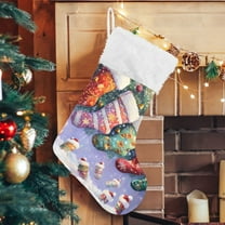 Ryvnso Christmas Stockings Christmas Stocking 17.7" Large Stocking Decoration 1 Pack