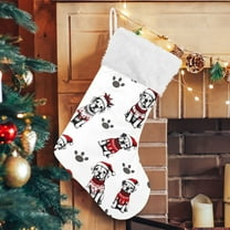 Ryvnso Christmas Stockings Dog Christmas 17.7" Large Stocking Decoration 1 Pack