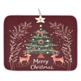 thumbnail image 1 of Ryvnso Christmas Tree Reindeer-r1 Dish Drying Mat for Kitchen Countertop 18x24 Large Dish Pad Drainer Rack Dish Sink Mats, 1 of 7