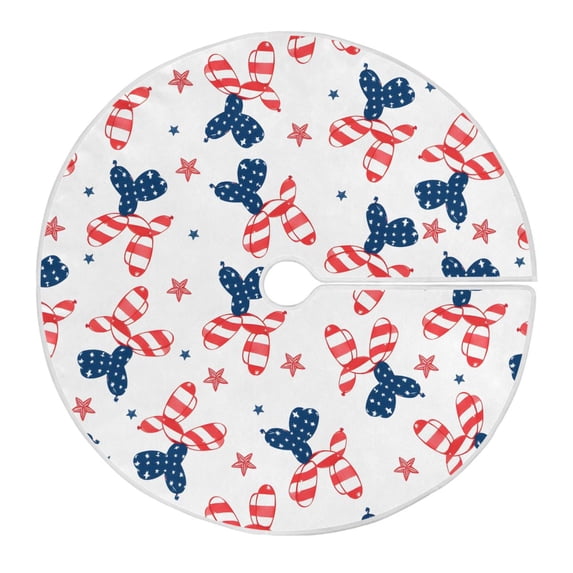 Ryvnso Christmas Tree Skirt Balloon Dogs Xmas Tree Skirts Ornament Home Decorations 35.4"
