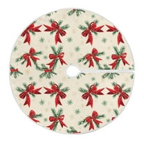 Ryvnso Christmas Tree Skirt Berry with Bow Xmas Tree Skirts Ornament Home Decorations 35.4"