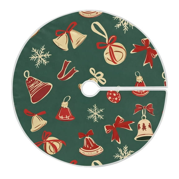 Ryvnso Christmas Tree Skirt Christmas Bells Xmas Tree Skirts Ornament Home Decorations 35.4"