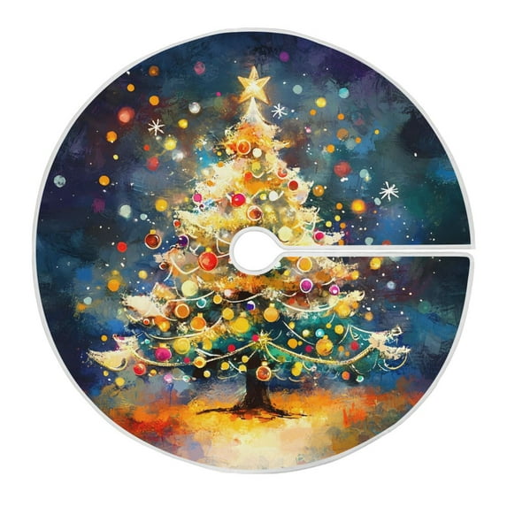 Ryvnso Christmas Tree Skirt Christmas Tree Xmas Tree Skirts Ornament Home Decorations 35.4"